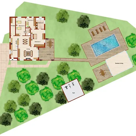 Villa In A Palm Tree Plantation *